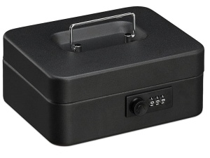 TRACER Metalna kaseta za novac sa šifrom 20x16x9cm crna Cash Saver