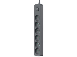 TRACER Produzni kabl 1.8m 6 uticnica sa prenaponskom zastitom i prekidacem grafit TRALIS47025 - Img 2