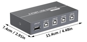 USB 4porz switch 2.0 Hi-Speed KT-USW4 - Img 2