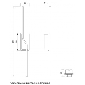 VESTA 470 ZIDNA LAMPA 15W 3000K BELA - Img 3