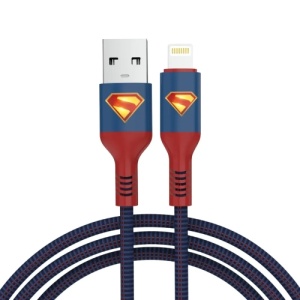 WB Moye Superman USB-A to Lightning Charging Cable 01 1m