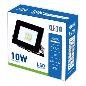 XLED 10W LED reflektor 6500K,735Lm,IP65,AC220-240V,crni - Img 1