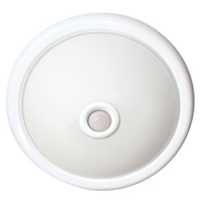 XLED 2*40W (E27) max Nadgradna okrugla LED plafonjera,dan/noc+PIR Sensor,Glass cover/Iron 300*90MM - Img 3