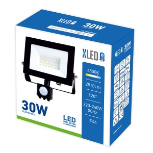 XLED 30W LED reflektor sa PIR senzorom,6500K,2510Lm,AC220-240V