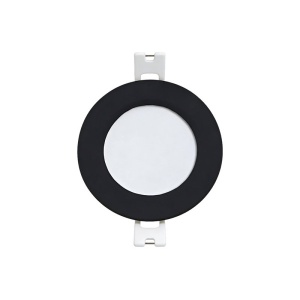XLED 3W 4000K black Ugradni okrugli LED panel plasticni,330lm,90.5*28mm,IP20, crni
