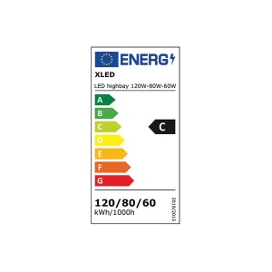 XLED LED highbay 100W-80W-60W UFO Industr Lampa 6500K/60°/90°/120° Module lumen:160LM/W,Φ240*118mm - Img 2