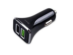 Xwave C22-2 USB brzi auto punjač/Dual 2xUSB/3,1A/2A utičnica/5 do 12V/Crna - Img 3