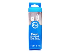 Xwave Kabl USB IPHONE 1.5M 3A USB2,lightning,blister bela - Img 2