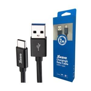 Xwave USB Kabl Tip-A-TipC M/M 3A 65W 480Mbps 2m black