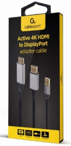 A-HDMIM-DPM-01 Gembird Active 4K HDMI na DisplayPort adapter kabl, 2m, black