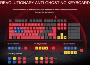 A4-B120N A4Tech Bloody NEON efekt, Gejmerska tastatura USB, US, Crna