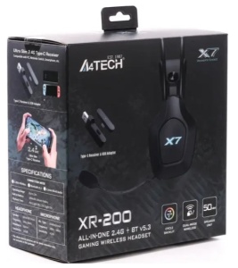 A4-XR-200 A4Tech X7 gejmerske slusalice sa mikrofonom, SURROUND, 50mm/16ohm, USB, LED,Bluetooth+2,4G - Img 3