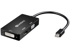 Adapter Sandberg Mini DisplayPort - HDMI/DVI/VGA 509-12 - Img 1