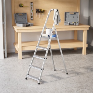 Aluminijumske merdevine Multisystem 4+1 gazišta 125 kg - Img 2