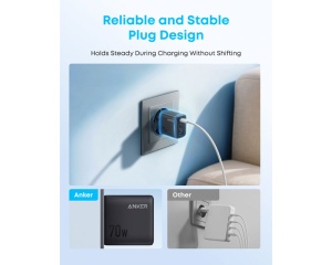 ANKER Zolo 70W 4-porta(3x USB-C i 1x USB-A) zidni punjač crni