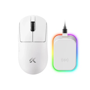 Bežični gaming miš MCHOSE A7 V2 Ultra Plus White /PAW 3950 TI/8K Hz/Omron Mechanical