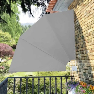 Bočna sklopiva tenda za balkon 140cm Siva