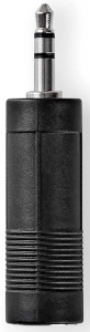 CAGB22935BK, Stereo audio adapter, 3,5 mm muški, 6,35 mm ženski, Niklovani, ABS, Crni - Img 2