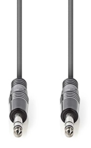 COTH23020GY15 Stereo audio kabl, 6.35 mm Muski na 6.35 mm Muski, Nickel Plated, 1.50 m, Okrugli, PVC