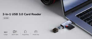 Cudy UH200 2-in-1 USB 3.0 Card Reader (alt.A-CM-COMBO8-06) - Img 3