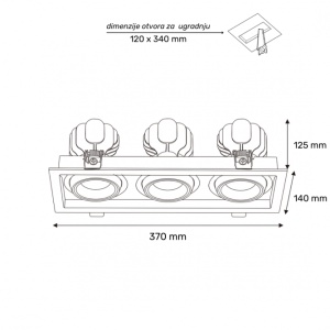 DAWN LED SVETILJKA DYF3-03 75W 4000K BELA