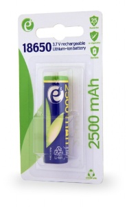 EG-BA-18650-10C/2500 ENERGENIE Lithium-ion 18650 battery (10C), 2500 mAh Pakovanje 1kom