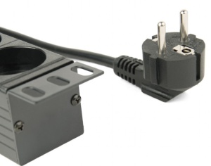 EG-PDU-014 Gembird Produzni kabl sa zastitom 8 uticnica 16A, PDU 1U, aluminium, 3m - Img 2
