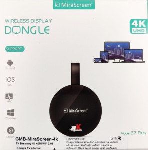 GMB-MiraScreen-4K * Gembird MIRACAST DLNA & airplay HDMI WiFI Dongle TV adapter, 2.4G 4K (1599) - Img 3