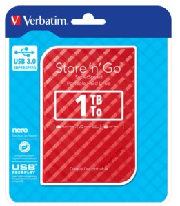HDD E2.5" Verbatim 1TB USB 3.0 Store'n'Go 53203, Red - Img 4