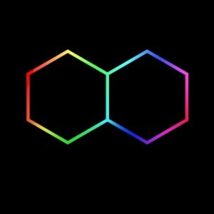 Hexagon LED tube 2 heads RGB 12V 410mm 11pcs