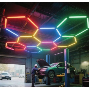 Hexagon LED tube 8 heads RGB 12V 410mm 35pcs - Img 2