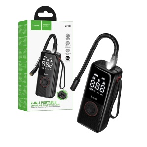 hoco. Auto kompresor, sa svetlom, 3 bar, 4000 mAh - ZP18