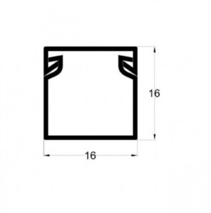 Kanalica ME-16x16mm 2m samolepljiv kablovski kanal PVC - Img 3
