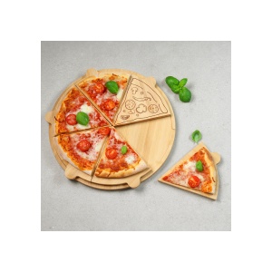KESPER KSP58468 DASKA ZA PIZZU BAMBUS 36,5 CM SA 6 POJEDINAČNIH KRIŠKI - Img 3