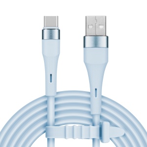 KRUGER&MATZ USB-A na USB-C silikonski kabl za punjenje, dužina 1 m, boja plava, model KM1268-1BL - Img 2