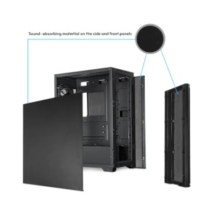 Kuciste Chieftec Pro Midi Q Crni, noise insulated 1x120mm AS-02B-OP - Img 4