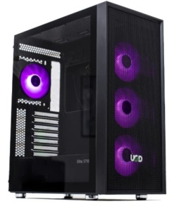 Kuciste Elite 3718 Midi Tower, ATX, ugradjena 4 RGB kulera, Crno - Img 3