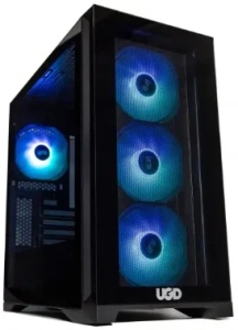 Kuciste UGD Falcon AM19, micro ATX, providna stranica, ugradjena 4xRGB kulera, Crno,Mid Tower - Img 2