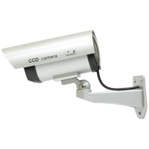 Lazna kamera srebrna HSK110 Outdoor dummy security camera IMITACIJA KAMERE - Img 4