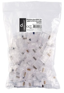 LC-8P8C-002/100 Gembird CAT6 UTP Modular plug 8P8C 30u gold plated RJ45,100 u pak /CENA PO PAKOVANJU - Img 3