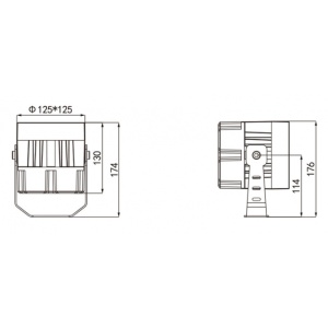 LED REFLEKTOR JM-4707 32W 4000K SIVI IP66