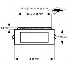 LED ugradna CCT panel lampa 24W - Img 4