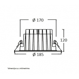 LED UGRADNA SVETILJKA 514001-6 30W 4000K IP65 - Img 3