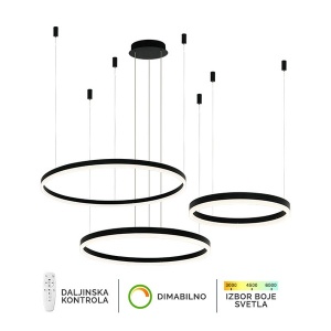LED viseća lampa F2047-130C BK