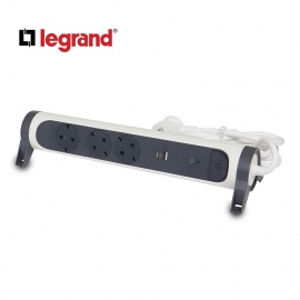 LG 694508 PRODUZNI BLOK SA UPZ 3X2P+E 1XUSB-A 1XUSB-C 1.5M (BELA/T.SIVA) - Img 2