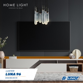 LUNA 96 LUSTER 6*GU10 BLACK/SMOKED GLASS - Img 3