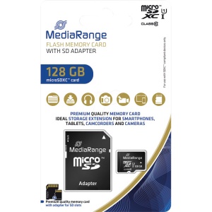 Mediarange MR 945-128gb 128gb micro SDHC+ADAPTER/C10