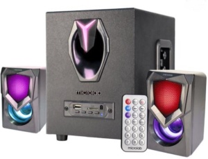 Microlab G101BT Aktivni zvucnici 2.1 11W (5W,2x3W) 3,5mm, SD, USB, FM, Bluetooth, daljinski, LED - Img 3