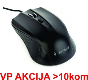 MUS-4B-01 ** Gembird Opticki mis 800-1200Dpi 4-button black 99mm USB kabl 1,35m (200) - Img 2