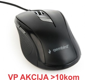 MUS-6B-01 Gembird Opticki mis 400-1600Dpi black, 110mm USB - Img 3